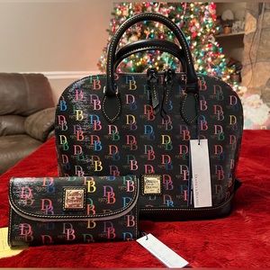 Dooney & Bourke DB75 Multi Zip Zip Satchel NWT